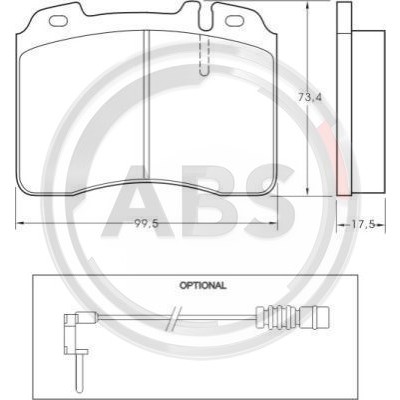 Слика на плочки A.B.S. 36716 за Mercedes E-class Saloon (w210) E 430 (210.070) - 279 коњи бензин