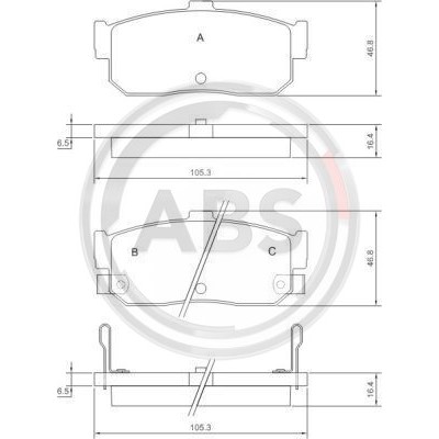 Слика на плочки A.B.S. 36742 за Nissan 100NX (B13) 1.6 - 90 коњи бензин