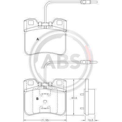 Слика на плочки A.B.S. 36751 за Citroen Saxo S0,S1 1.0 X - 45 коњи бензин