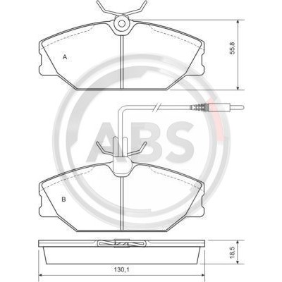 Слика на плочки A.B.S. 36769 за Renault Laguna (B56,556) 2.0 16V (B56D/M) - 139 коњи бензин