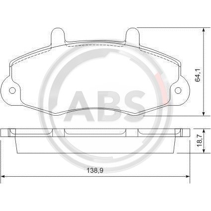 Слика на плочки A.B.S. 36775 за Ford Transit BOX (E) 1991 2.5 DI (EAS, EAL) - 80 коњи дизел