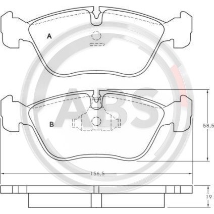 Слика на плочки A.B.S. 36783 за Volvo S70 Saloon (P80) 2.0 Turbo - 226 коњи бензин