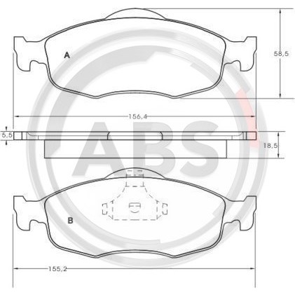 Слика на плочки A.B.S. 36809 за Ford Granada MK 3 Estate (gge) 2.0 i - 120 коњи бензин