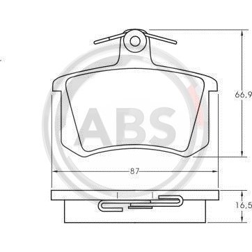 Слика на плочки A.B.S. 36818 за Audi 80 Sedan (89, 89Q, 8A, B3) 2.0 E - 113 коњи бензин