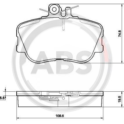 Слика на плочки A.B.S. 36838 за камион Scania 2 Series 82 M/210 - 211 коњи дизел