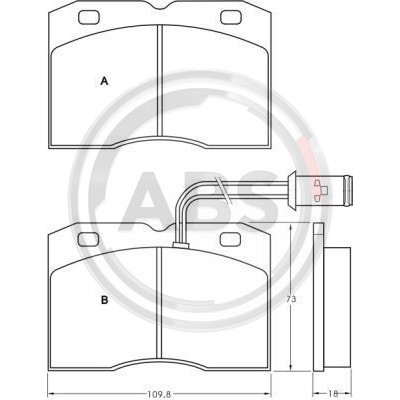 Слика на плочки A.B.S. 36840 за камион Iveco Daily 1 Box 35-8 (10034131, 10034132, 10034137, 10034224, 10034231...) - 72 коњи дизел