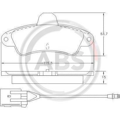 Слика на плочки A.B.S. 36845 за Ford Mondeo 1 Estate (BNP) 1.8 TD - 90 коњи дизел