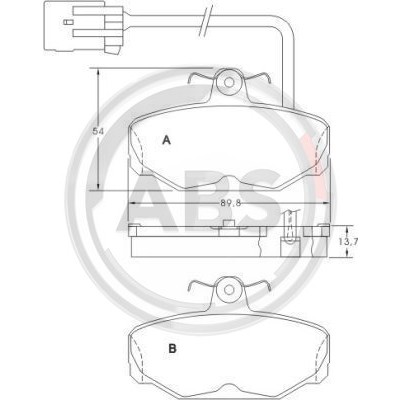 Слика на плочки A.B.S. 36847 за Ford Scorpio 1 Saloon (GGE) 2.4 i - 125 коњи бензин