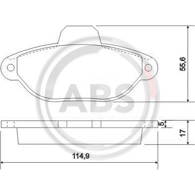 Слика на плочки A.B.S. 36854 за Fiat Punto 176 75 1.2 - 73 коњи бензин