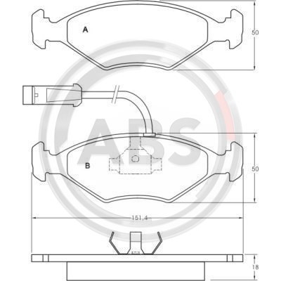 Слика на плочки A.B.S. 36855 за Fiat Uno (146 A,E) 1.0 - 54 коњи бензин