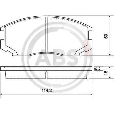 Слика на плочки A.B.S. 36865 за Mitsubishi Lancer 5 Station Wagon (CB,CD W) 2.0 D - 88 коњи дизел