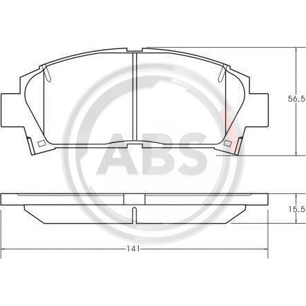 Слика на плочки A.B.S. 36866 за Toyota Avensis Liftback (T22) 1.6 VVT-i - 110 коњи бензин