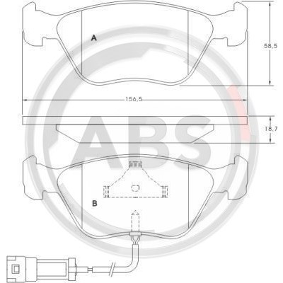 Слика на плочки A.B.S. 36880 за Ford Mondeo 2 Clipper (BNP) 2.5 24V - 170 коњи бензин