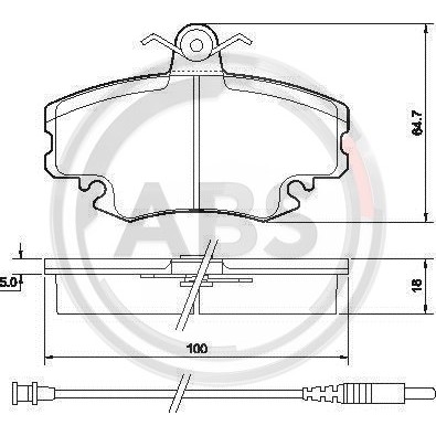 Слика на плочки A.B.S. 36881 за Renault Clio 2 1.4 16V (B/CB0L) - 95 коњи бензин