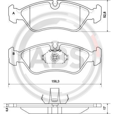 Слика на плочки A.B.S. 36896 за Opel Astra F 2.0 i 16V - 136 коњи бензин