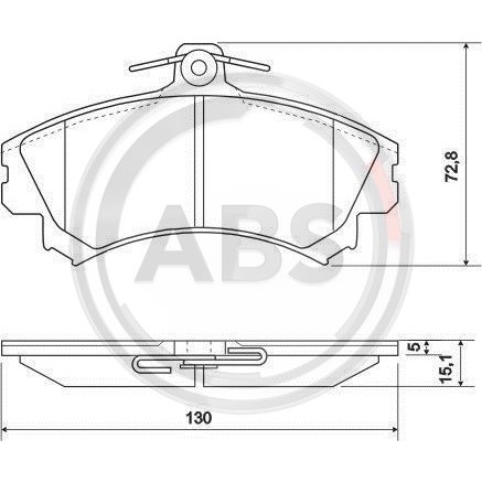 Слика на плочки A.B.S. 36919 за Mitsubishi Carisma (DA) Hatchback 1.6 (DA1A) - 103 коњи бензин