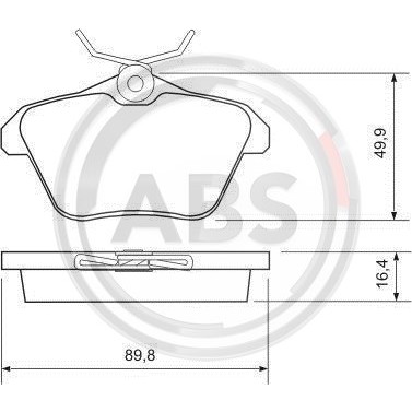 Слика на плочки A.B.S. 36935 за Lancia Kappa Coupe (838) 2.0 16V Turbo (838CB) - 205 коњи бензин