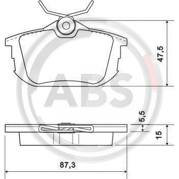 Слика на плочки A.B.S. 36950 за Mitsubishi Carisma (DA) Hatchback 1.6 (DA1A) - 103 коњи бензин