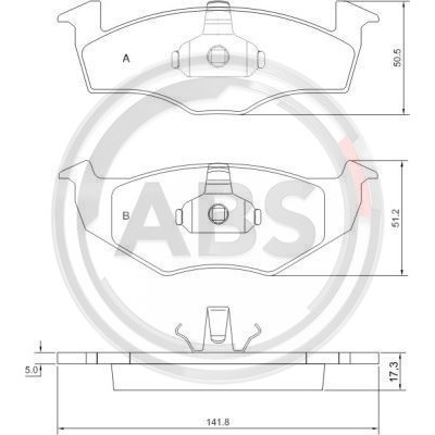 Слика на плочки A.B.S. 36969 за Skoda Fabia Combi (6Y5) 1.9 TDI - 100 коњи дизел