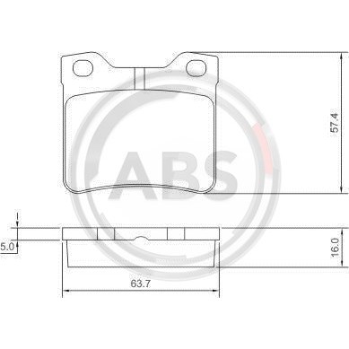 Слика на плочки A.B.S. 36975 за Peugeot 406 Estate 2.0 HDI 90 - 90 коњи дизел