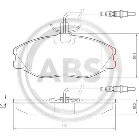 Слика на плочки A.B.S. 36977 за Peugeot 406 Estate 2.0 HDI 110 - 109 коњи дизел