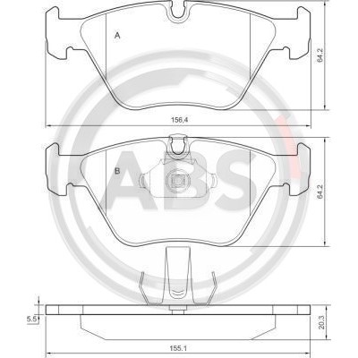 Слика на плочки A.B.S. 36998 за BMW 3 Touring E46 330 d - 204 коњи дизел