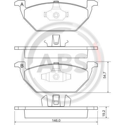 Слика на плочки A.B.S. 37008 за VW Beetle (5C1) 1.6 TDI - 105 коњи дизел