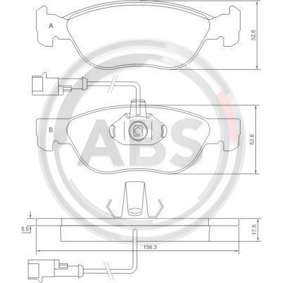 Слика на плочки A.B.S. 37013 за Alfa Romeo 145 (930) Hatchback 1.4 i.e. 16V T.S. - 103 коњи бензин