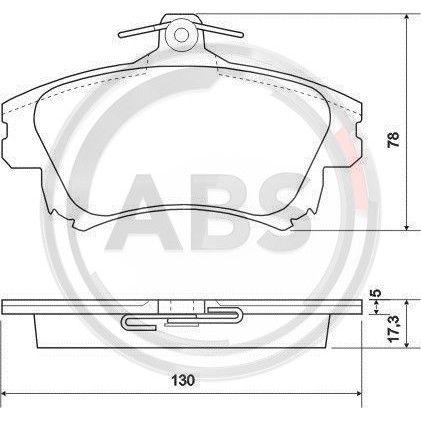 Слика на плочки A.B.S. 37020 за Mitsubishi Carisma Saloon (DA) 1.6 (DA1A) - 90 коњи бензин