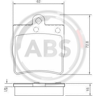 Слика на плочки A.B.S. 37021 за Mercedes CLC-class (cl203) CLC 200 CDI (203.707) - 122 коњи дизел