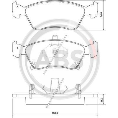 Слика на плочки A.B.S. 37029 за Toyota Avensis Station Wagon (T22) 1.6 VVT-i - 110 коњи бензин