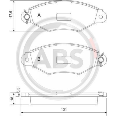 Слика на плочки A.B.S. 37040 за Renault Kangoo (KC0-1) D 65 (KC0E, KC02, KC0J, KC0N) - 64 коњи дизел