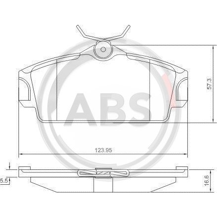 Слика на плочки A.B.S. 37046 за Nissan Pulsar Hatchback (N16) 1.5 - 98 коњи бензин