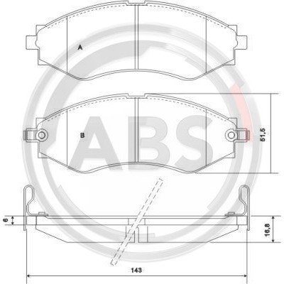 Слика на плочки A.B.S. 37053 за CHEVROLET NUBIRA 2.0 D - 121 коњи дизел