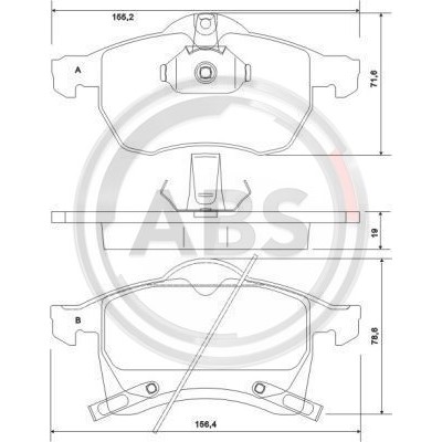 Слика на плочки A.B.S. 37076 за Opel Astra G Saloon 1.6 - 103 коњи бензин