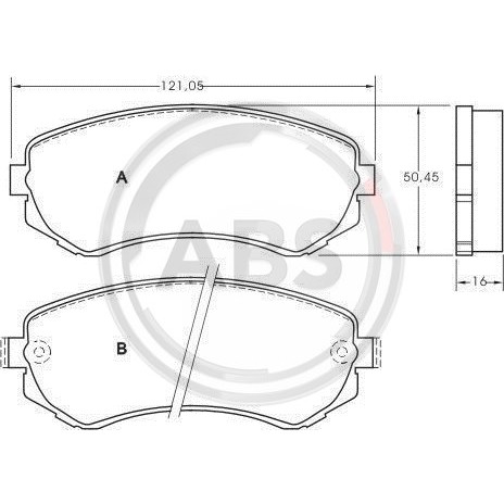 Слика на плочки A.B.S. 37082 за Nissan Almera  (N15) 1.4 GX,LX - 75 коњи бензин