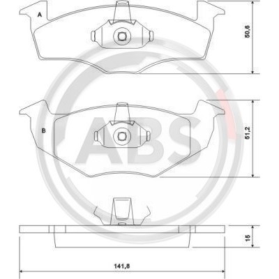 Слика на плочки A.B.S. 37092 за VW Golf 3 (1H1) 1.4 - 60 коњи бензин