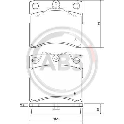 Слика на плочки A.B.S. 37099 за VW Transporter T4 Box 1.9 D - 60 коњи дизел