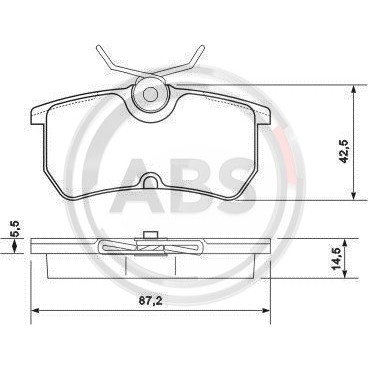 Слика на плочки A.B.S. 37101 за Ford Fiesta VAN 2009 1.0 EcoBoost - 65 коњи бензин