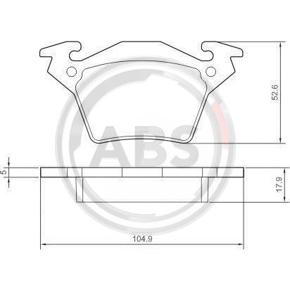 Слика на плочки A.B.S. 37104 за Mercedes Vito BOX (638) 108 CDI 2.2 (638.094) - 82 коњи дизел