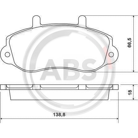 Слика на плочки A.B.S. 37111 за Renault Master 2 Bus (JD,ND) 2.5 D - 80 коњи дизел