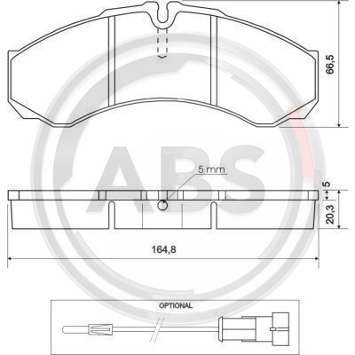 Слика на плочки A.B.S. 37113 за камион Iveco Daily 1 Box 30-8 (14914111, 14914117, 14914211, 14914217, 14915111, 1491 - 84 коњи дизел