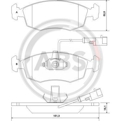 Слика на плочки A.B.S. 37122 за Fiat Palio 178bx 1.2 - 80 коњи бензин