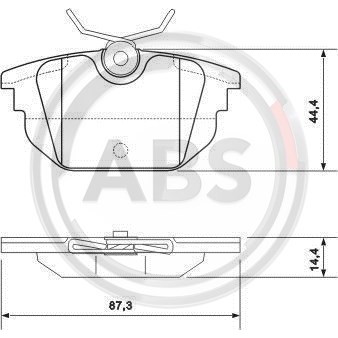 Слика на плочки A.B.S. 37123 за Alfa Romeo 145 (930) Hatchback 1.9 JTD - 105 коњи дизел