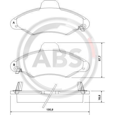 Слика на плочки A.B.S. 37127 за Ford Escort 7 Saloon (gal,afl) 1.8 TD - 90 коњи дизел