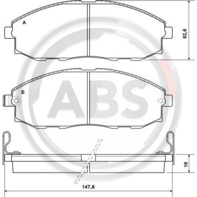 Слика на плочки A.B.S. 37130 за Hyundai H-1 BOX 2.5 CRDi - 110 коњи дизел