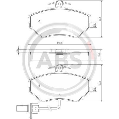 Слика на плочки A.B.S. 37160 за Seat Exeo ST (3R5) 1.6 - 102 коњи бензин