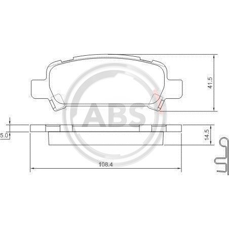 Слика на плочки A.B.S. 37164 за Subaru Forester (SH) 2.5 AWD - 171 коњи бензин