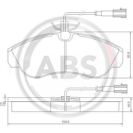 Слика на плочки A.B.S. 37171 за Citroen Relay BOX 2301 2.5 TDi - 107 коњи дизел