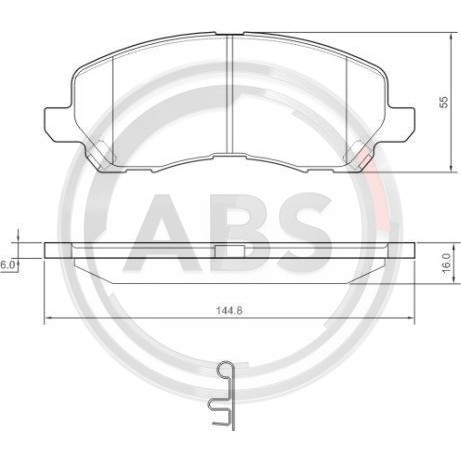 Слика на плочки A.B.S. 37202 за Jeep Patriot 2.2 CRD 4x4 - 136 коњи дизел